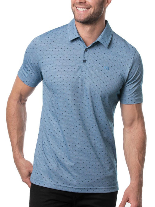 TravisMathew High Spirits Polo - Heather Blue Sapphire