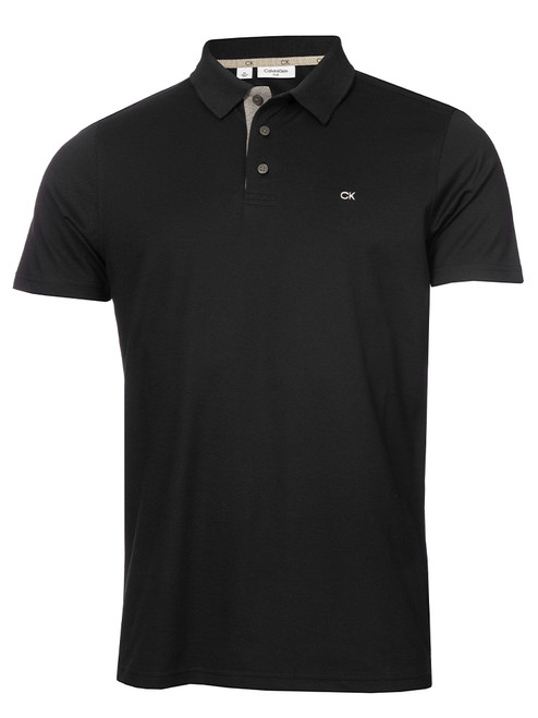 Calvin Klein Performance Crosstown Pique Polo Shirt - Black