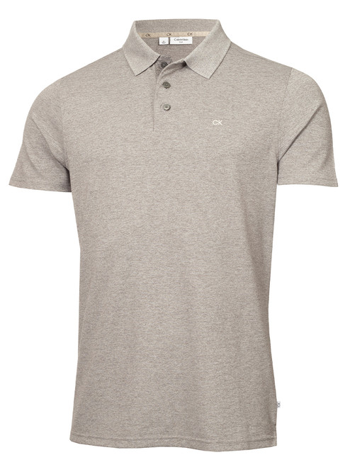 Calvin Klein Performance Crosstown Pique Polo Shirt - Grey Marl