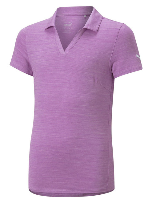 Puma JR Girls CLOUDSPUN Free Polo - Mauve Pop Heather