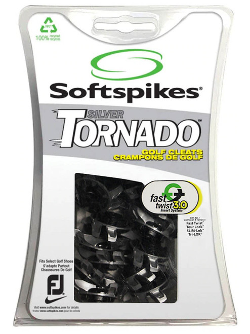 SoftSpikes Silver Tornado Golf Cleats Tour Lock SoftSpikes Silver Tornado Golf Cleats Tour Lock