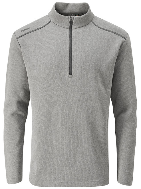 Ping Ramsey 1/2 Zip Ribbed Fleece - Ash Marl