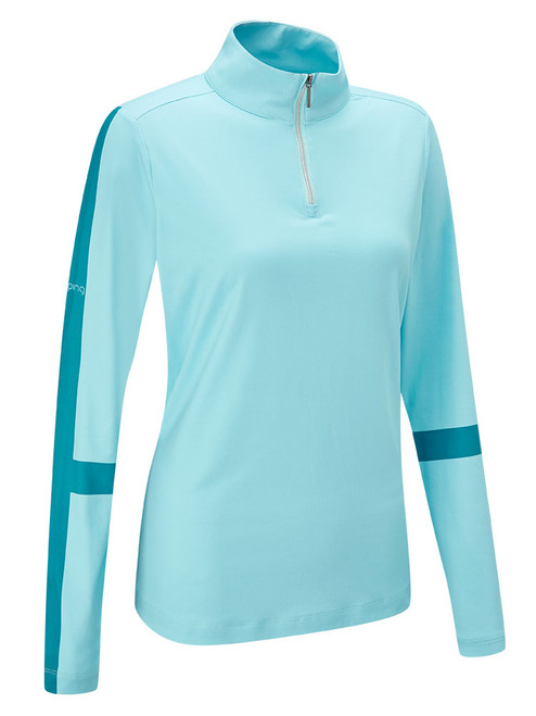 Ping Women's Tamara Long Sleeve Polo - Aquatic/Scuba Blue