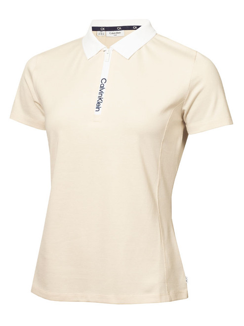 Calvin Klein Women's Raquette Polo - Birch/White