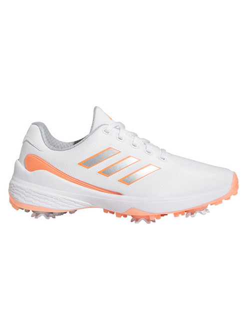 adidas Women's ZG23 Lightstrike Golf Shoes - Ftwr White/Silver Met./Coral Fusion