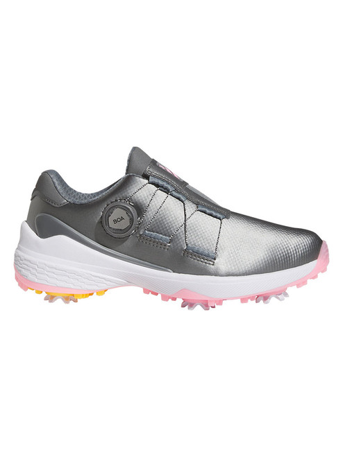 adidas Women's ZG23 BOA Lightstrike Golf Shoes - Dark Silver Met/Solar/Beam Pink