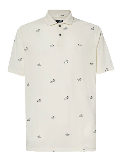 Oakley RC Micro Shade Print Golf Polo Shirt - Golf Pattern Arctic White