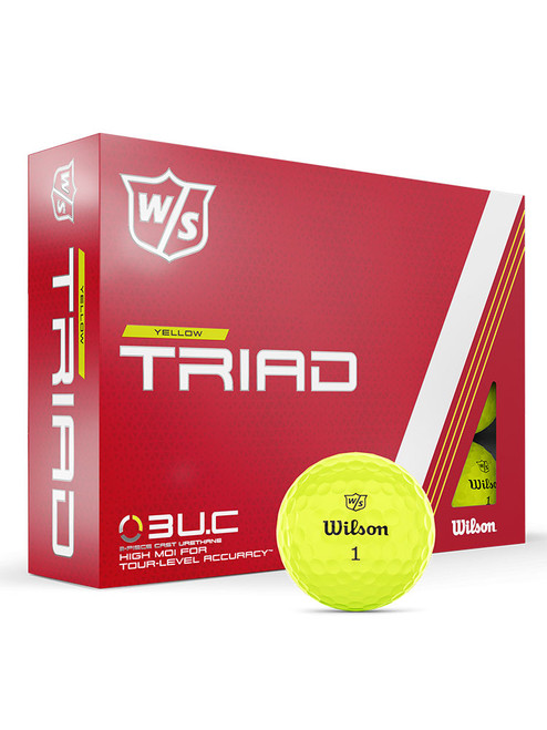 Wilson Staff Triad Golf Balls - 1 Dozen Yellow
