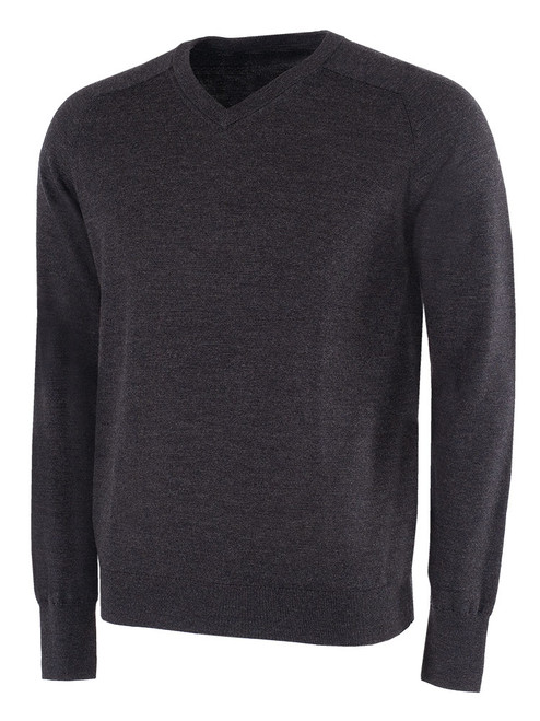 Galvin Green Carl V-neck Sweater - Black Melange
