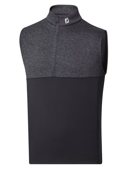 FootJoy Jersey 1/2 Zip Vest - Black