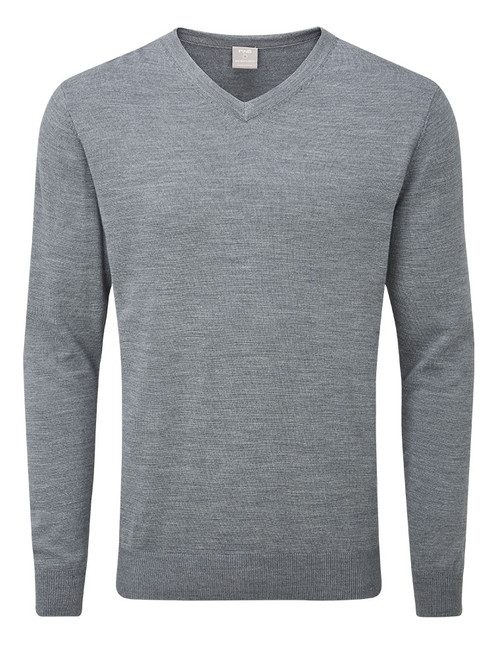 Ping SensorWarm Sullivan V-Neck Sweater - French Grey Marl