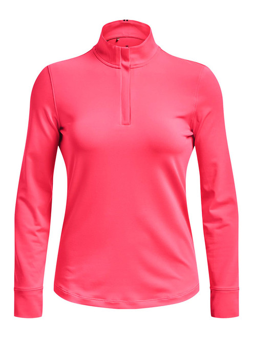 Under Armour Women's Playoff 1/4 Zip - Pink Shock/Metallic Silver