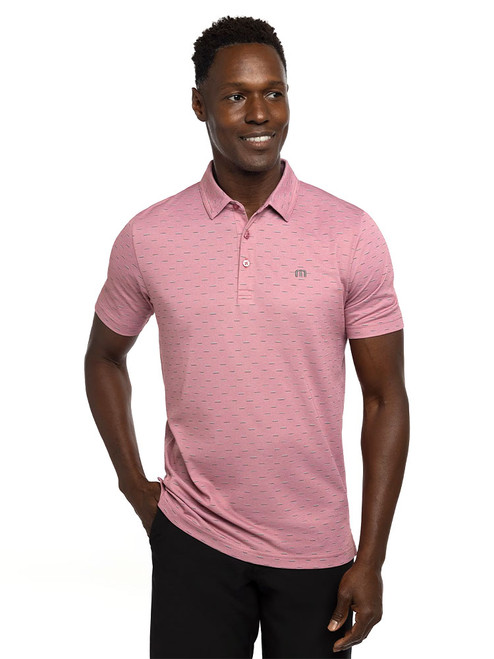 TravisMathew Colorful City Polo - Heather Earth Red