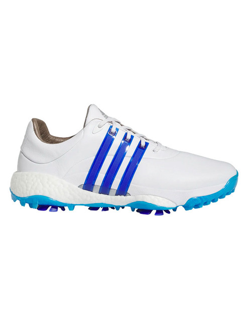adidas Tour360 22 Golf Shoes - Ftwr White/Lucid Blue/Silver Met.