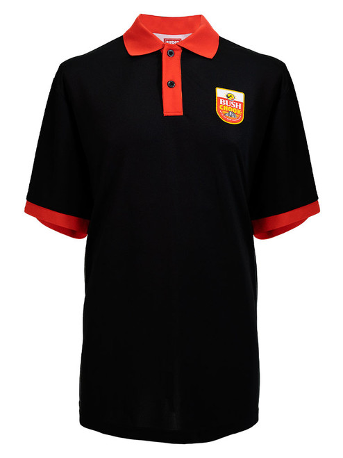 Bush Chook Shield Polo - Black