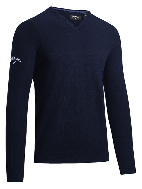 Callaway V-Neck Merino Sweater - Dark Navy