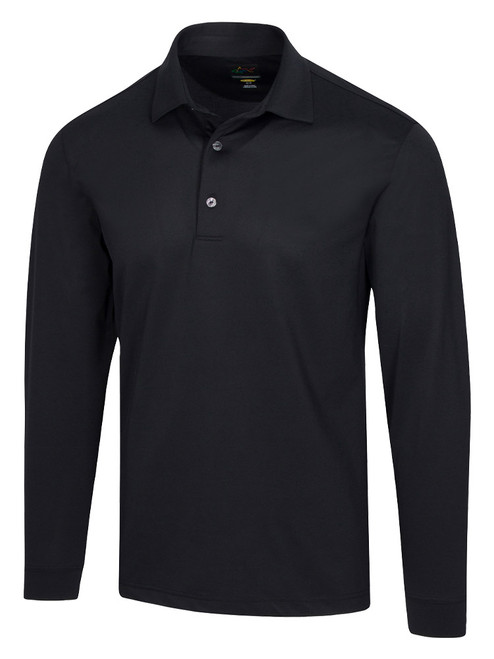 Greg Norman Freedom Long Sleeve Polo - Black