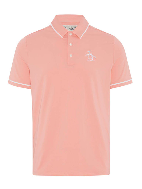 Original Penguin Heritage Oversized Pete Golf Polo - Strawberry Pink