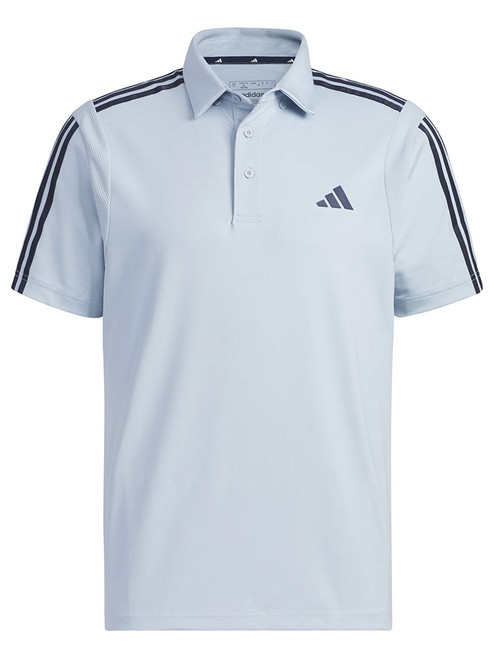 adidas HEAT.RDY 3-Stripe Short Sleeve Polo Shirt - Wonder Blue