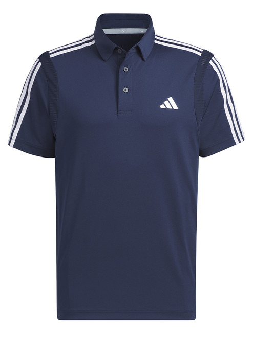 adidas HEAT.RDY 3-Stripe Short Sleeve Polo Shirt - Collegiate Navy