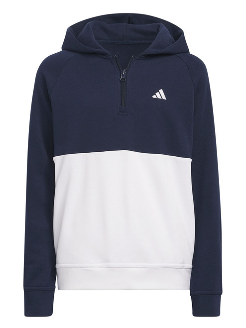 adidas JR Boys' Colorblock Hoodie - Collegiate Navy