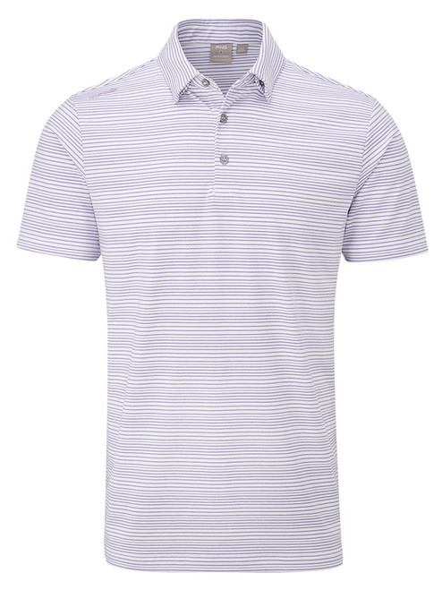 Ping Alexander Tailored Fit Polo - White/Violet