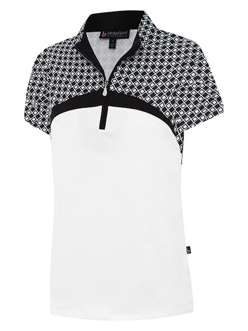 Birdee Sport Women's Team Classica Short Sleeve Top - White/Black