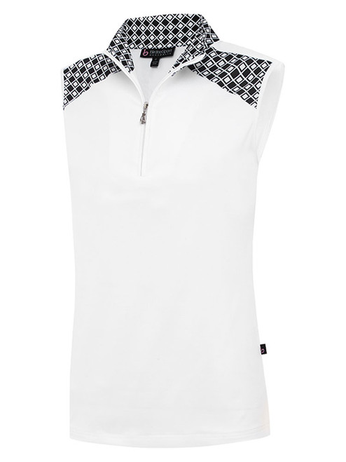 Birdee Sport Women's Davie Classica Sleeveless Top - White/Black