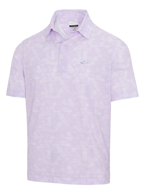 Greg Norman X-Lite Pineapple Print Polo - Soft Lilac