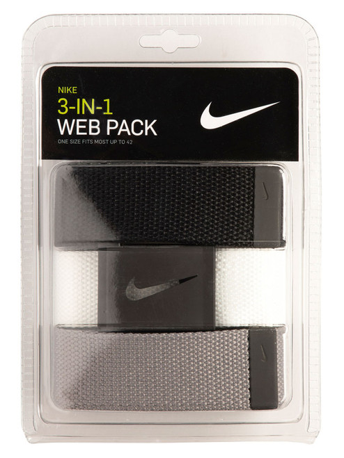Nike 3-in-1 Web Pack Belt - Black/White/Grey