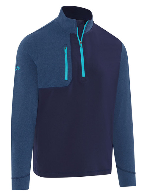 Callaway Aquapel Mixed Media Pullover - Peacoat