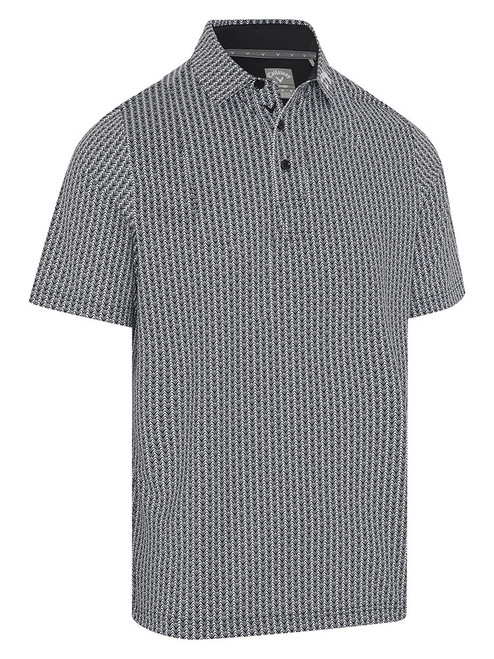 Callaway Chev & Ball All Over Print Polo - Caviar