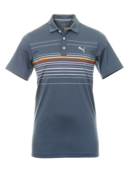 Puma MATTR Canyon Golf Polo - Evening Sky/Warm Chest Nut