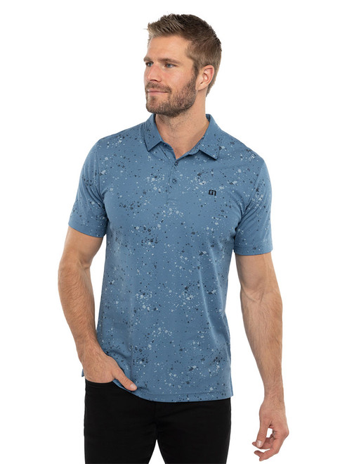 TravisMathew Splatter Print Polo - Stellar Blue