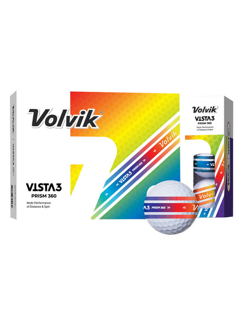 Volvik Vista3 Prism 360 Golf Balls - 1 Dozen White