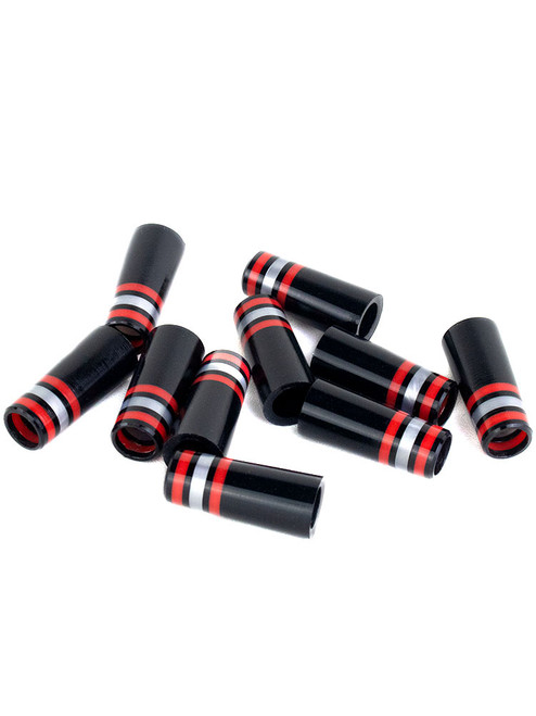 BB&F Co Ferrule 1.3 Inch - Scarlet + Silver (10 Pack)