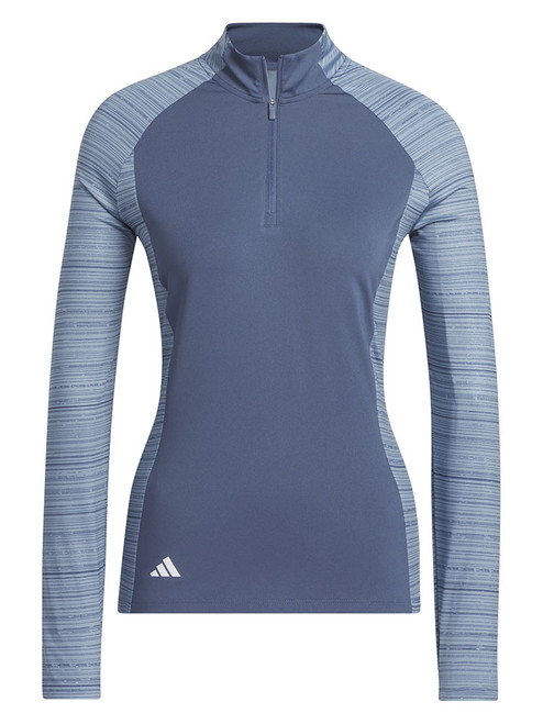 adidas Womens Ultimate365 Quarter Zip Mock - Preloved Ink