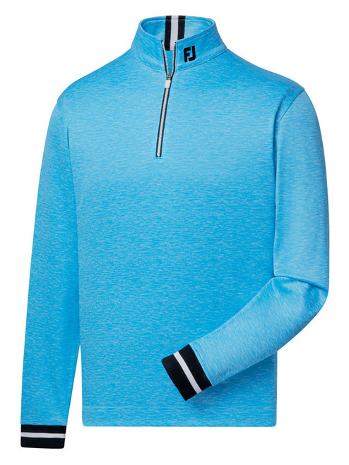 FootJoy Ribbed Quarter-Zip Flatback (Athletic Fit) - Pool