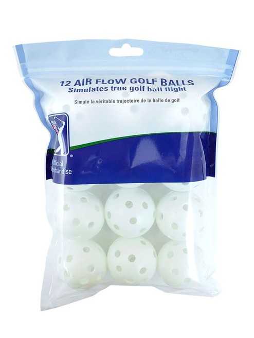 PGA Tour Airflow Practice Balls 12 Pack - White