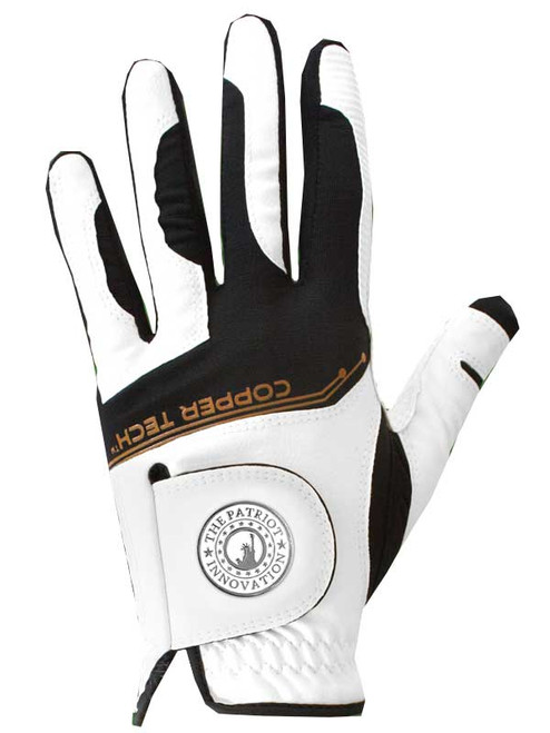 Copper Tech Spider Grip Golf Glove - White/Black