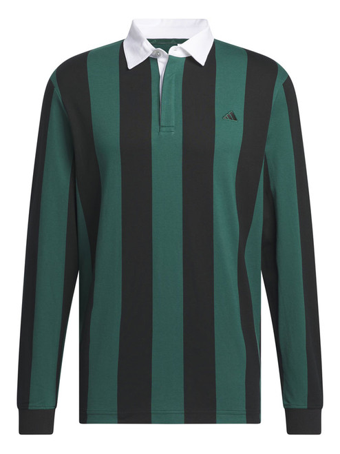 adidas Go-To Long Sleeve Rugby Polo Shirt - Collegiate Green