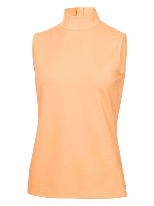 Calvin Klein Women's Skyway Sleeveless Polo - Peach Cobbler