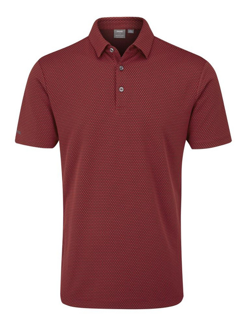 Ping Halcyon Tailored Fit Polo - Rich Red Multi