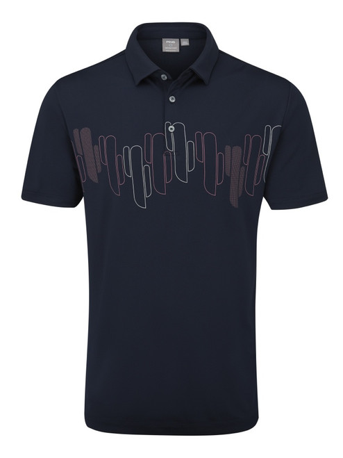 Ping Arizona Cactus Print Polo - Navy