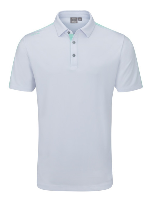 Ping Inver Polo - White/Aruba Blue Multi