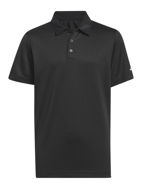 adidas Boy's Performance Short Sleeve Polo Shirt - Black
