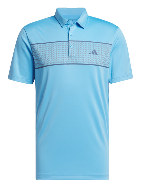 adidas Core Chest Stripe Polo Shirt - Semi Bliss Blue