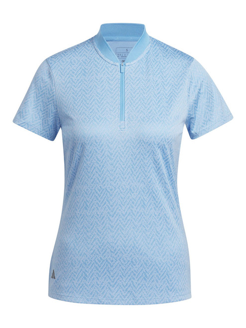 adidas Womens Ultimate365 Jacquard Polo - Semi Bliss Blue