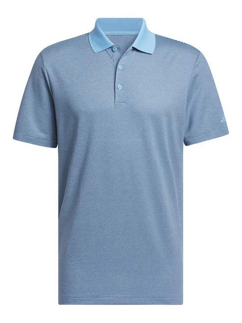 adidas Ultimate365 Ottoman Stripe Polo Shirt - Semi Bliss Blue/Collegiate Navy