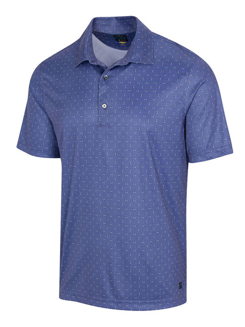 Greg Norman Compass Polo - Medallion Blue Heather